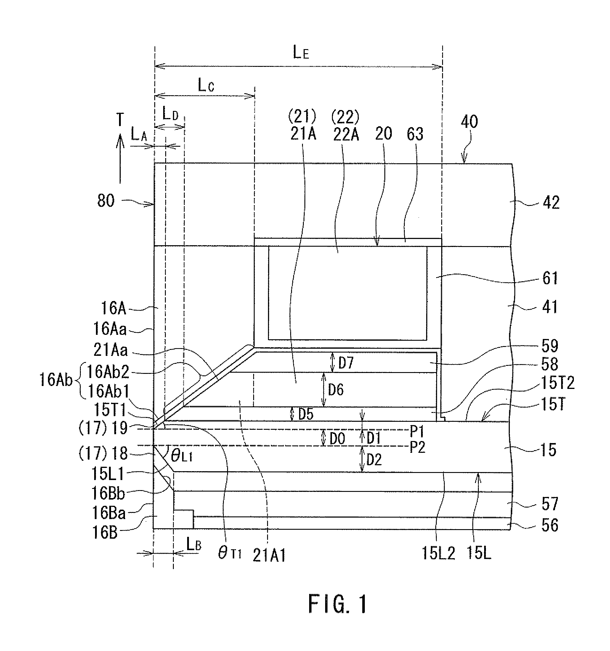 Magnetic head for perpendicular magnetic recording including a coil element located between the top surface of a main pole and an inclined surface of a shield