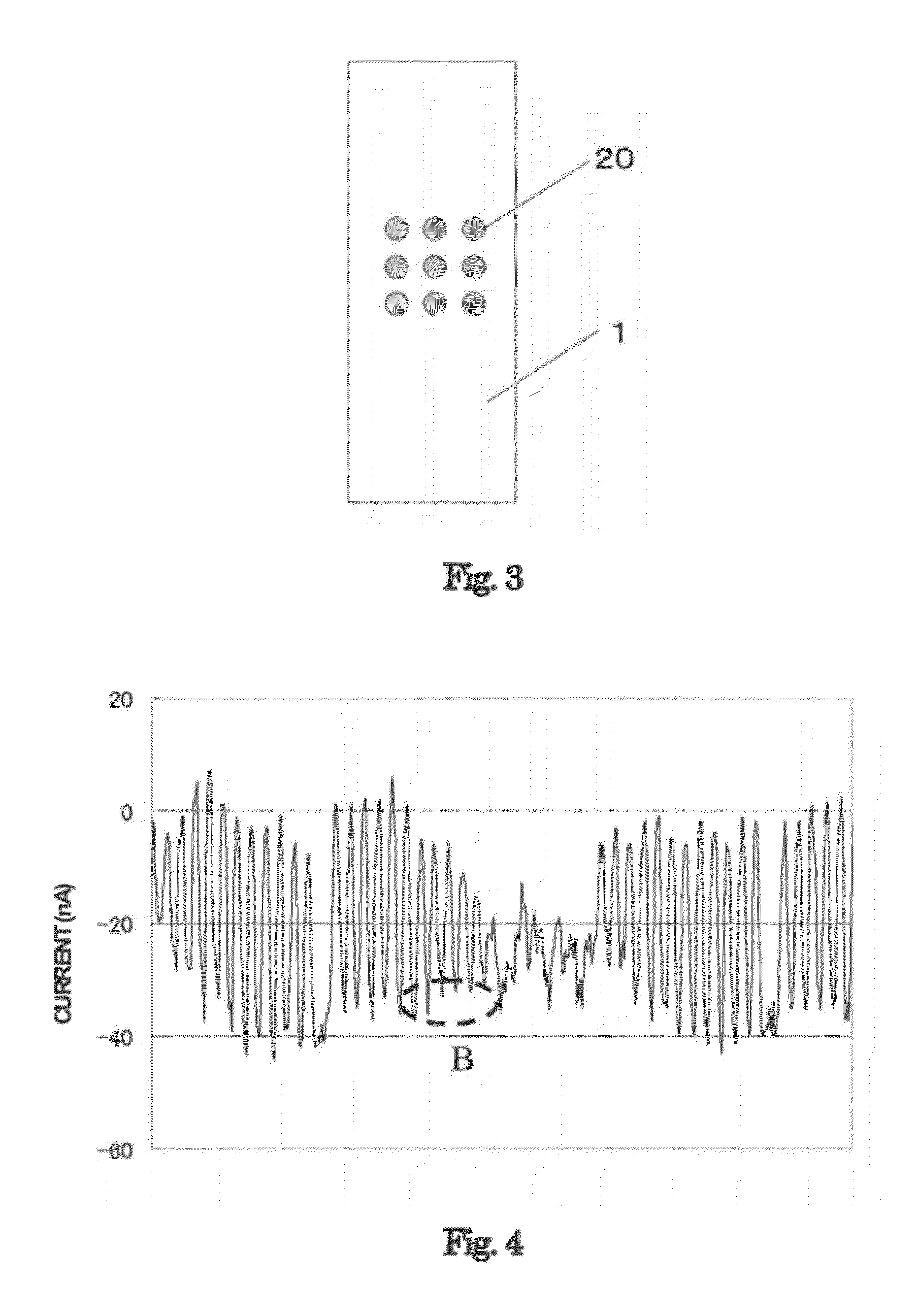 Measurement device used for specifically detecting substance to be examined using photocurrent, sensor unit used for same, and method for specifically detecting substance to be examined using photocurrent