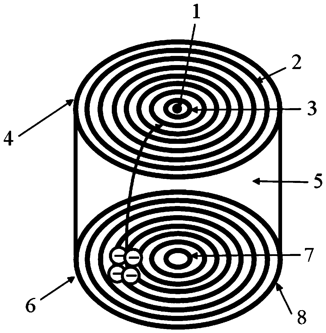 Equal-gap gradient increasing concentric circle type double-sided silicon drift detector and design method thereof