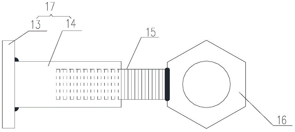 Detachable overhung steel beam pre-buried fixing device with horizontal fixing assembly