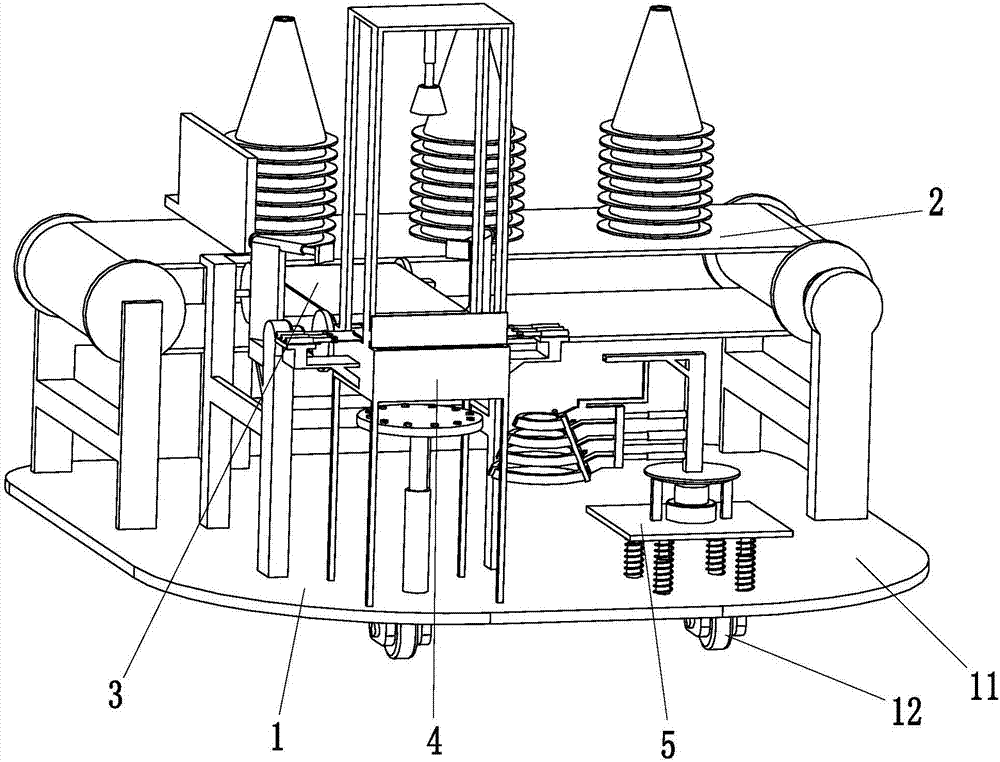 Special traffic cone automatic distributing equipment for temporary traffic flow separation