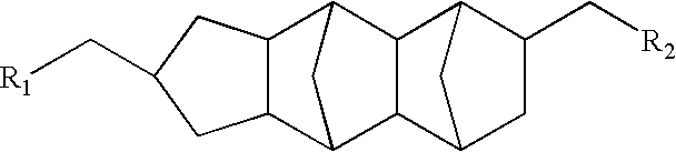 Monomers derived from pentacyclopentadecane dimethanol