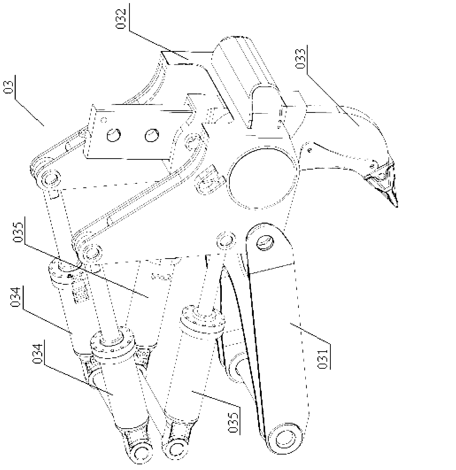 Bulldozer and earth-loosening device thereof