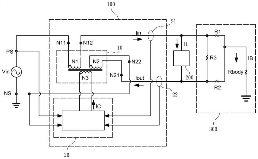 Balancing device for reducing electricity leakage