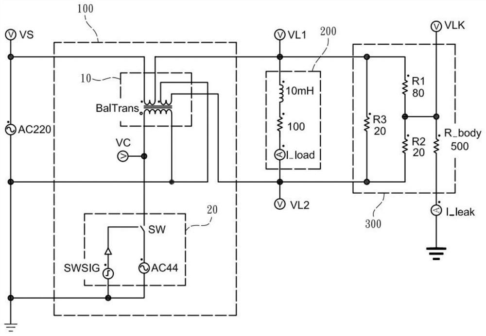 Balancing device for reducing electricity leakage