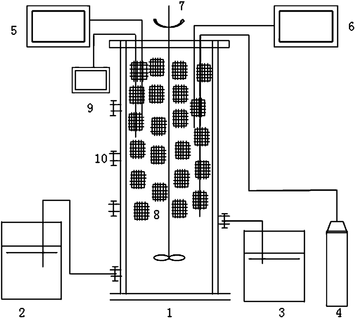 Method for enriching high density anaerobic ammonia oxidizing bacteria in sewage nitrogen removing system