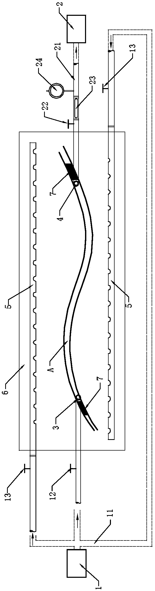 Method and device for vacuum filling cracks in pavement