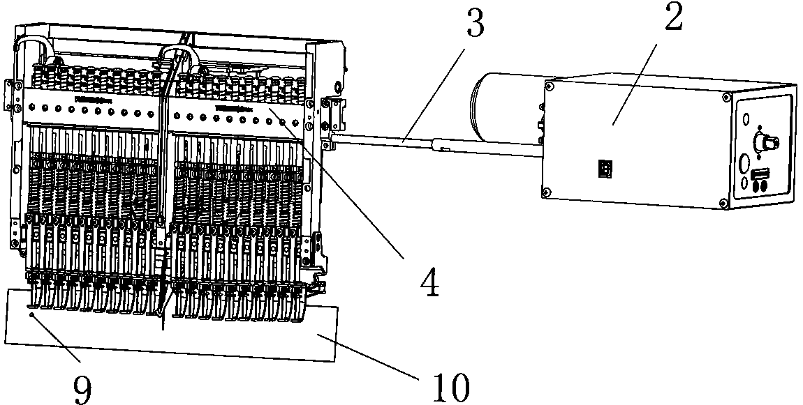 An embroidery machine color changing red light positioning system and method