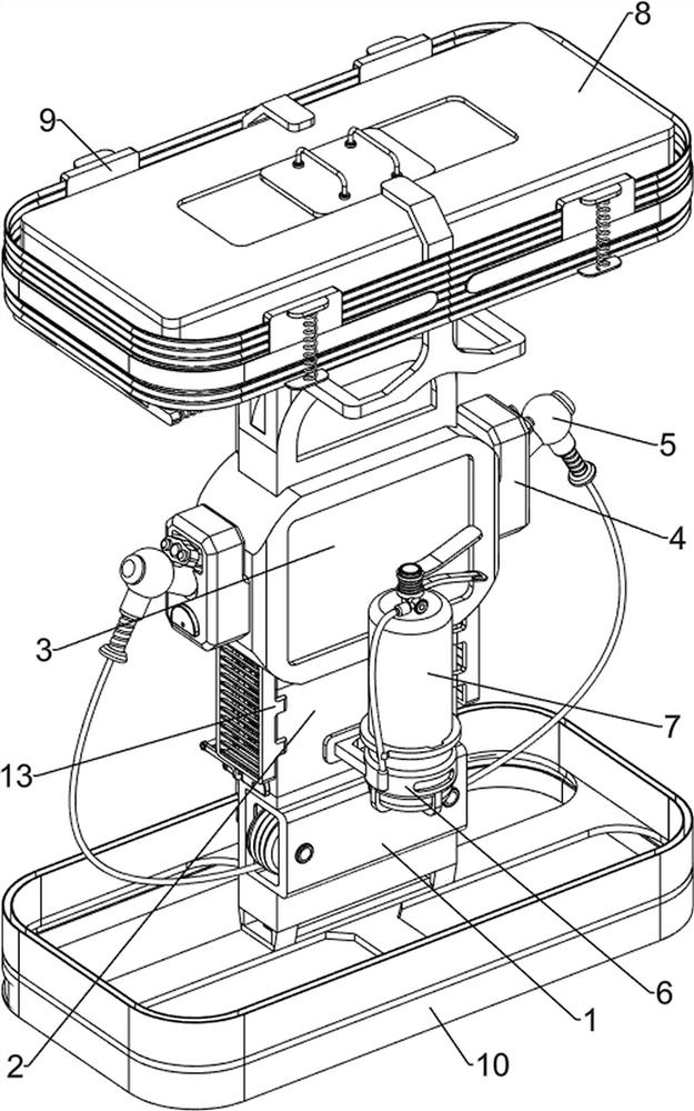 New energy charging pile capable of quickly carrying out fire fighting and extinguishment