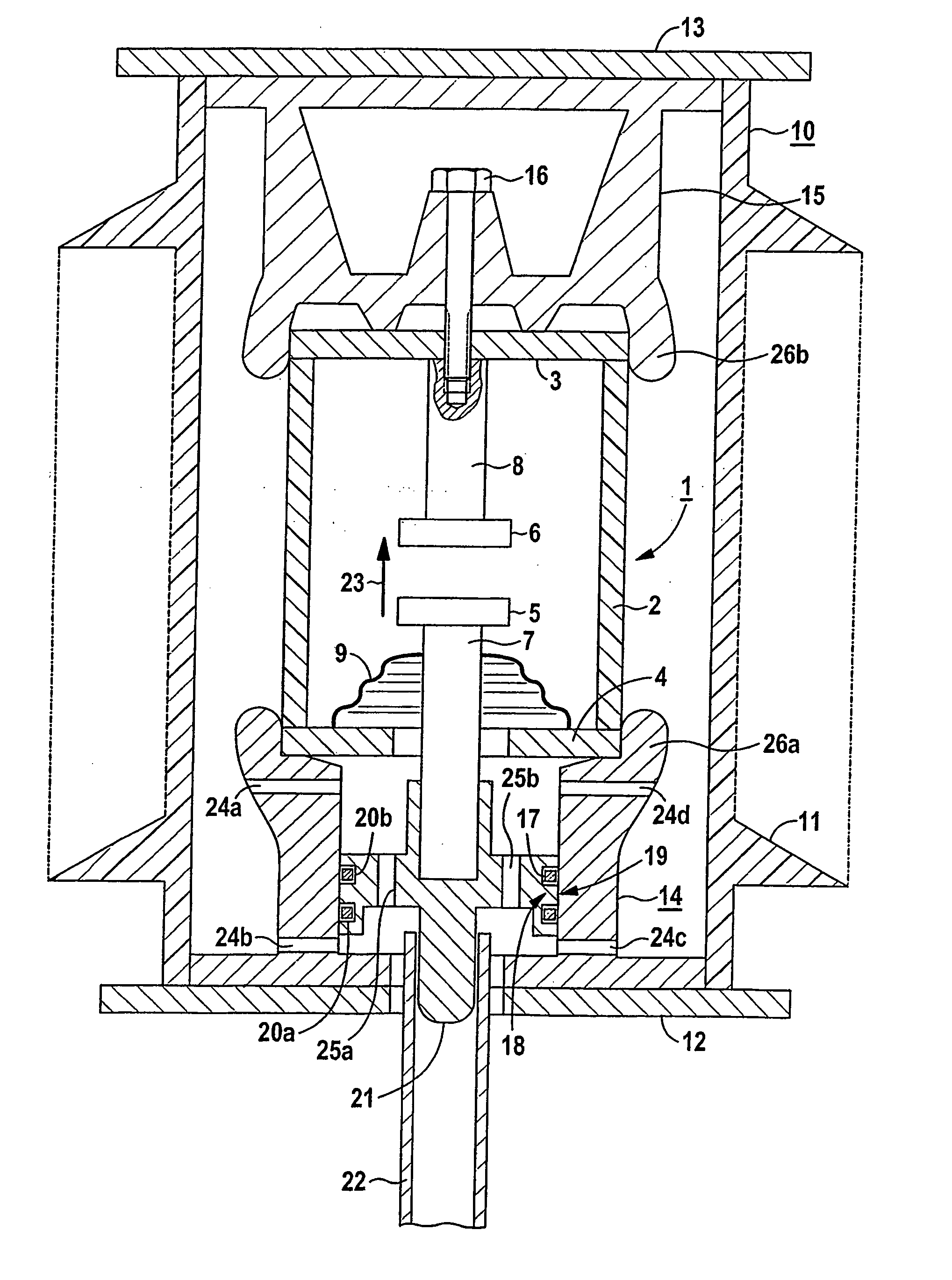 Vacuum interrupter with a switch contact piece