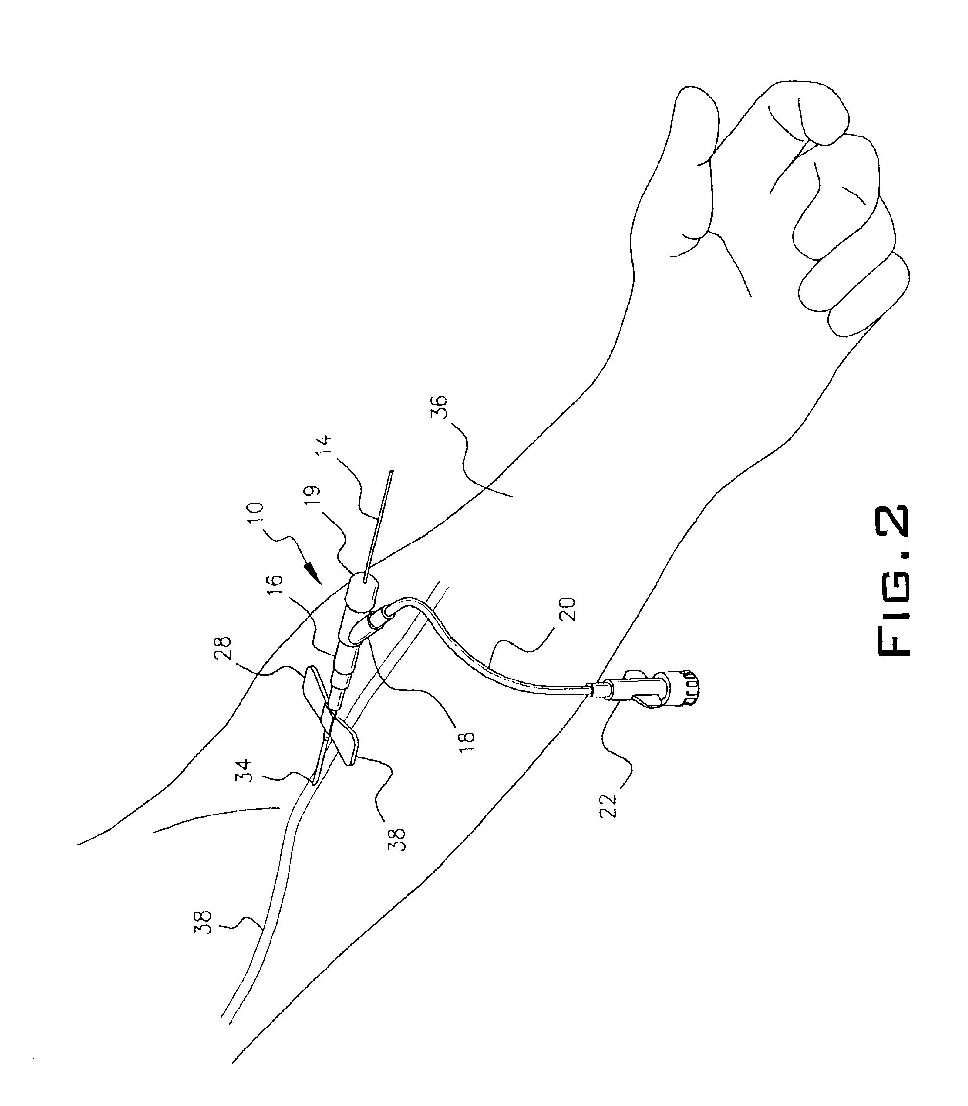 Apparatus for conveying a light source to an intravenous needle to kill blood pathogens