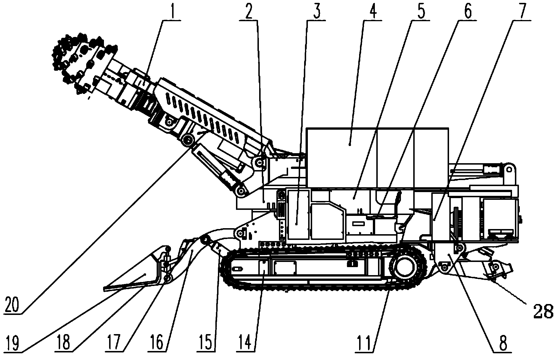 Excavating and loading equipment for engineering machinery