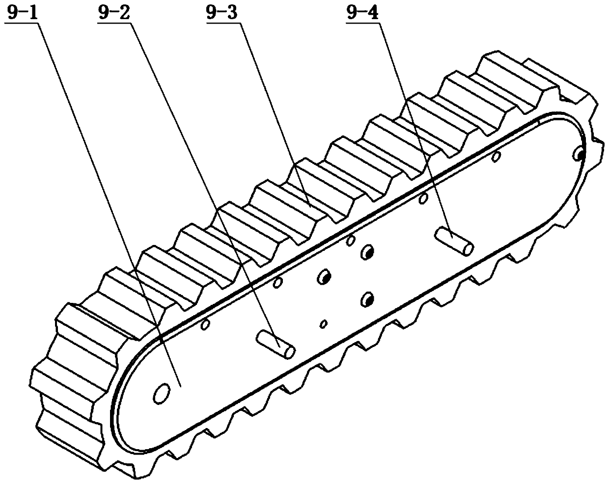 A crawler-wheeled pipeline detection robot with active self-adaptation to pipe diameter changes