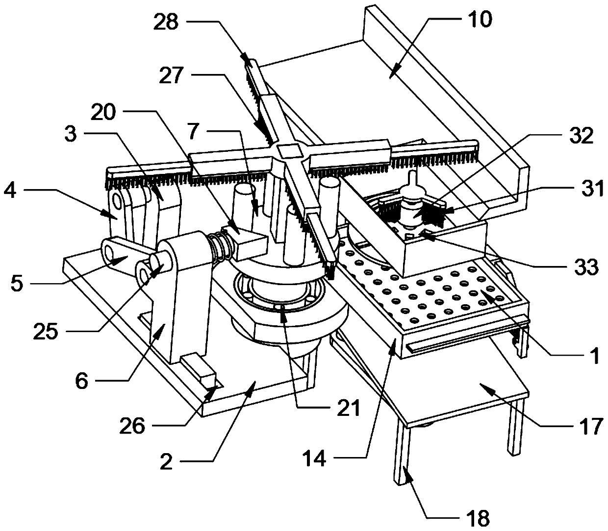 Automatic screening device for building gravel