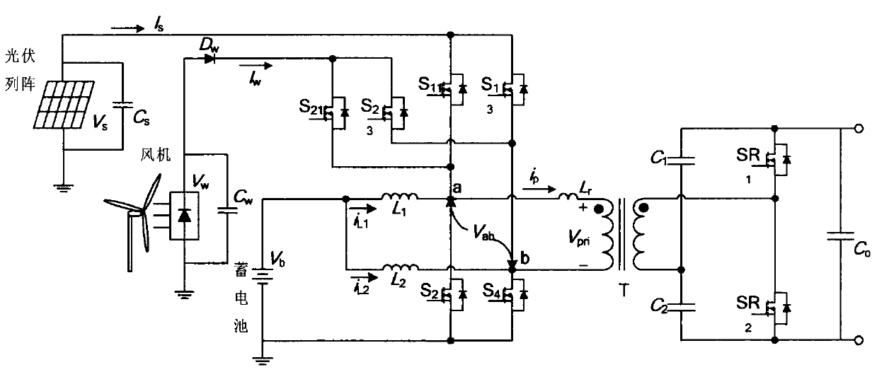 Three-input-isolation DC/DC converter