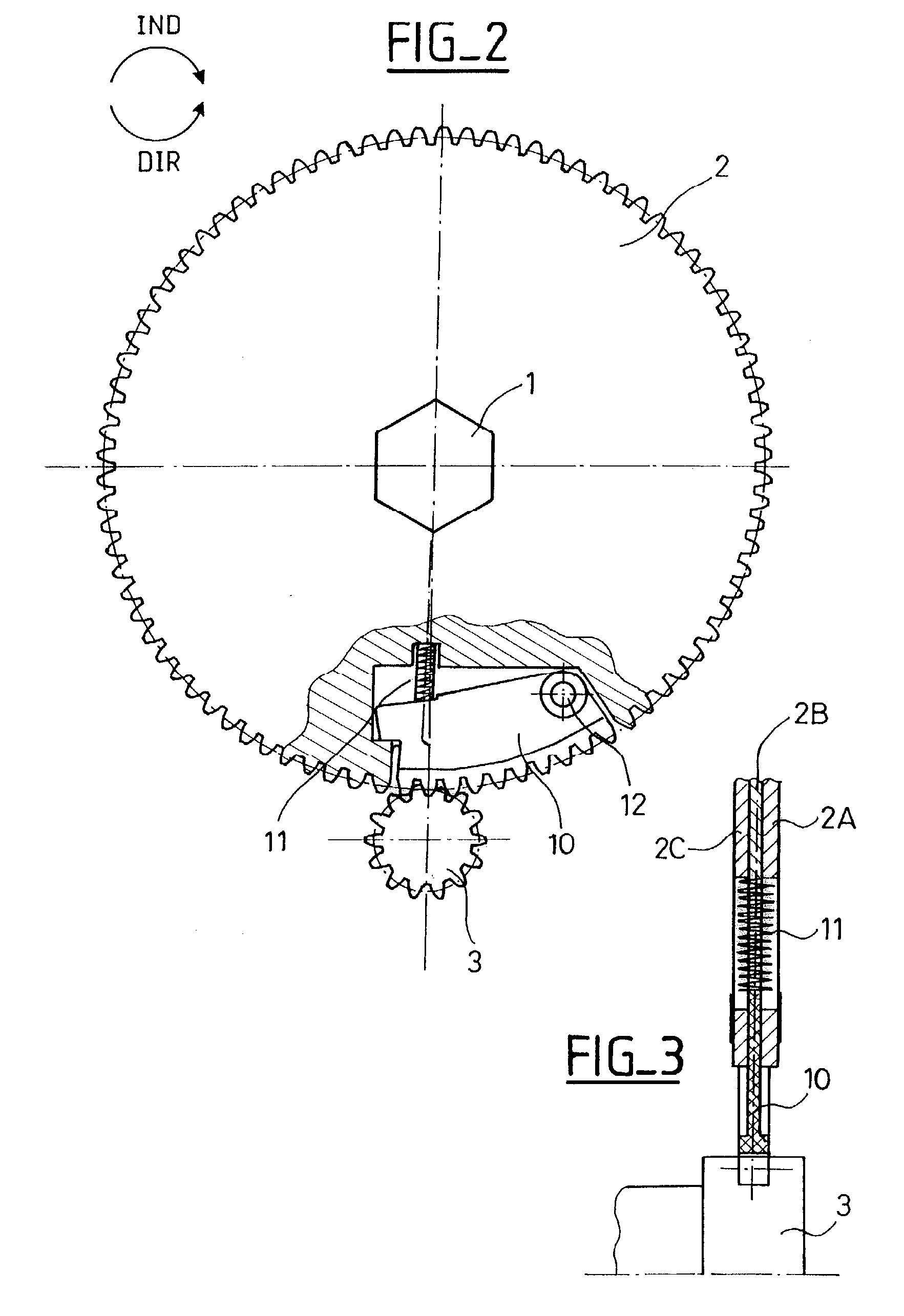 Spring-loaded mechanical control mechanism for a high-voltage or medium-voltage circuit-breaker, the control mechanism comprising a toothed wheel co-operating with a cog wheel