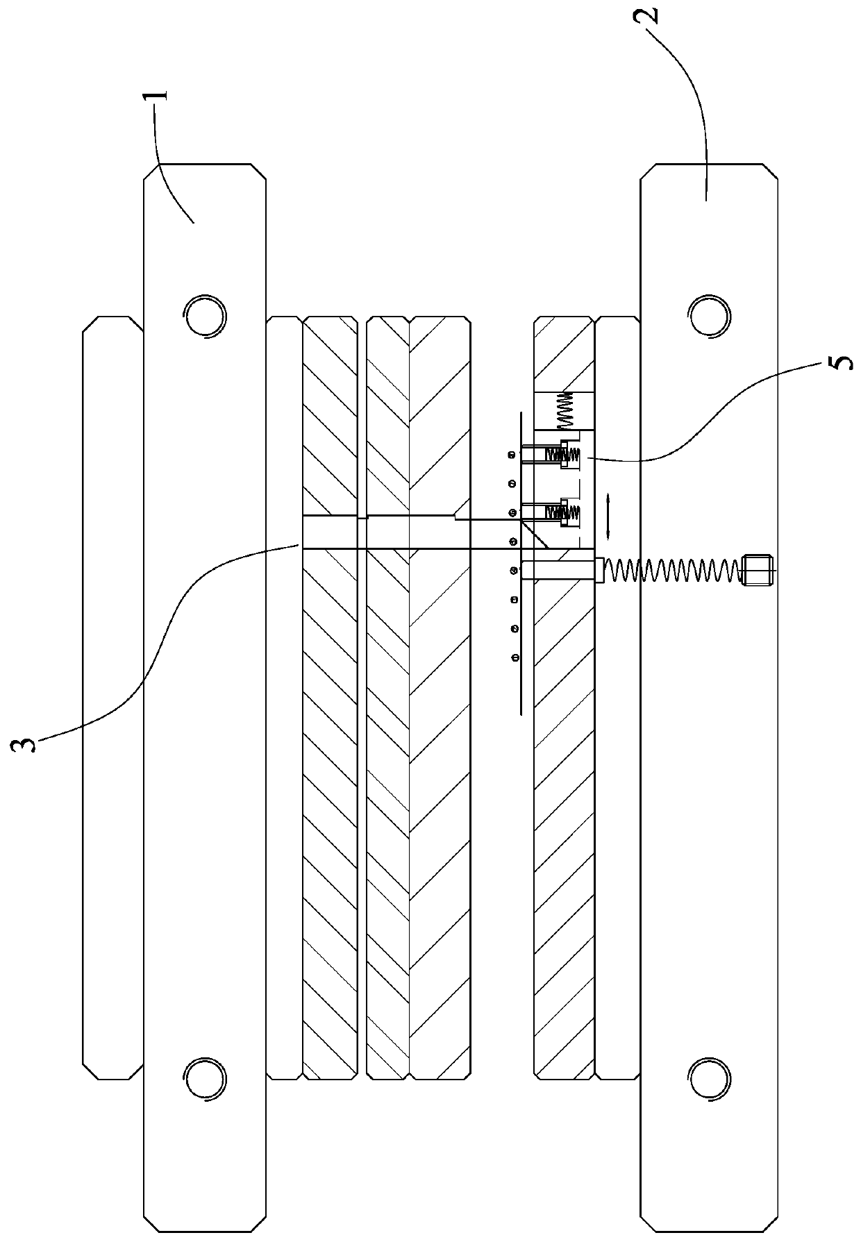 Device for automatically feeding material into stamping die