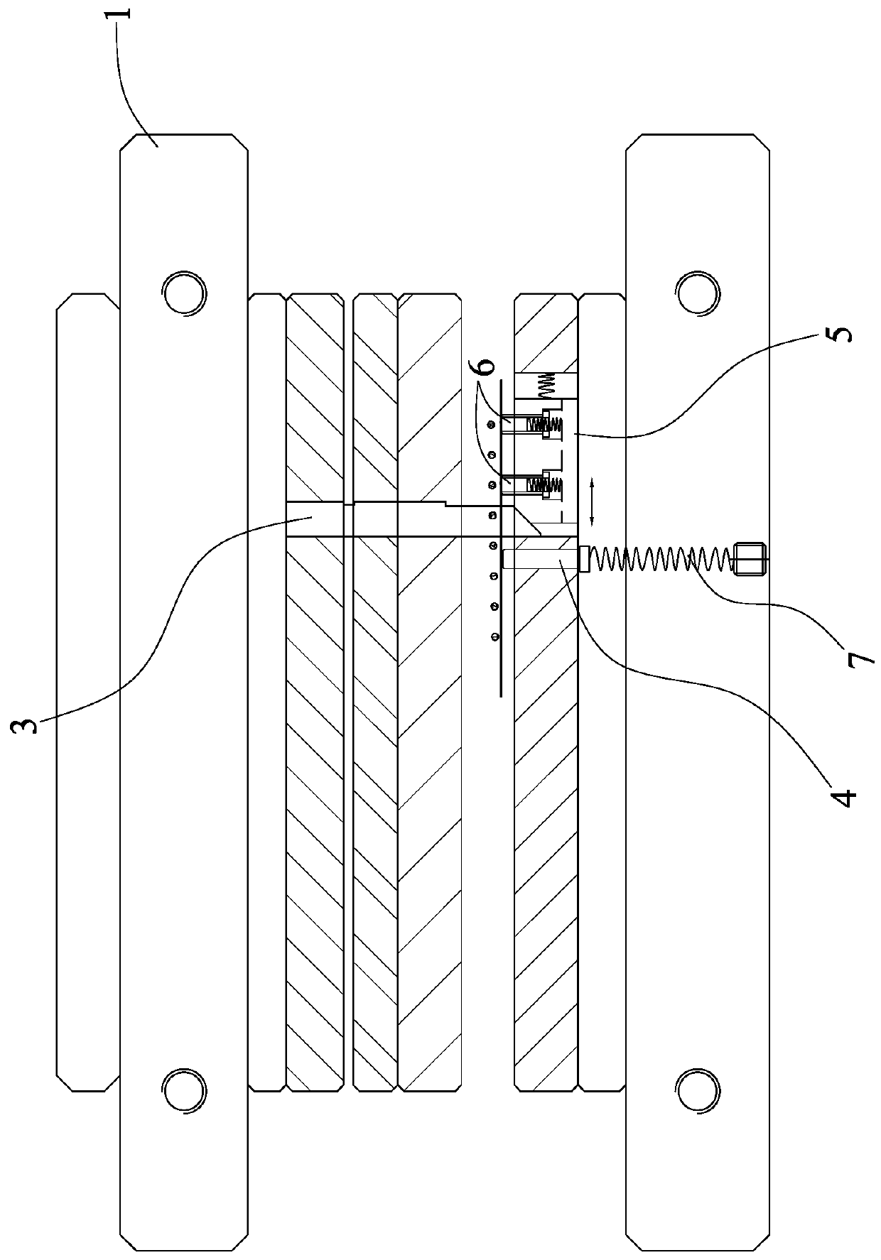 Device for automatically feeding material into stamping die