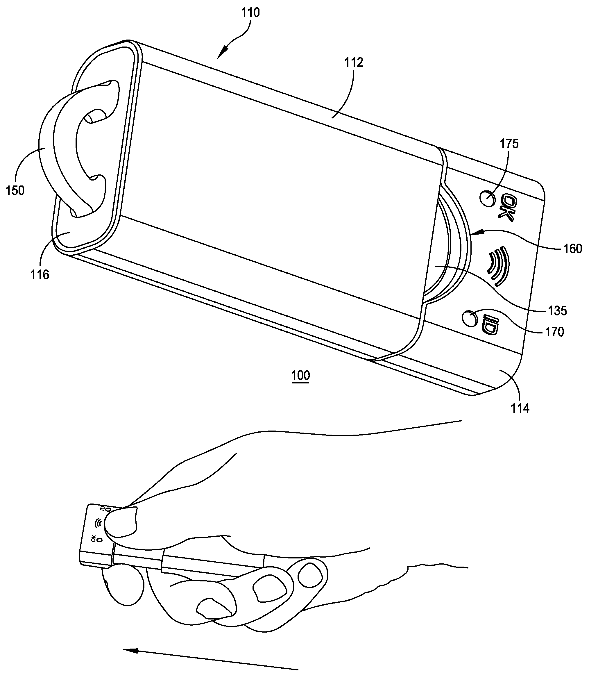 Key fob with protected biometric sensor