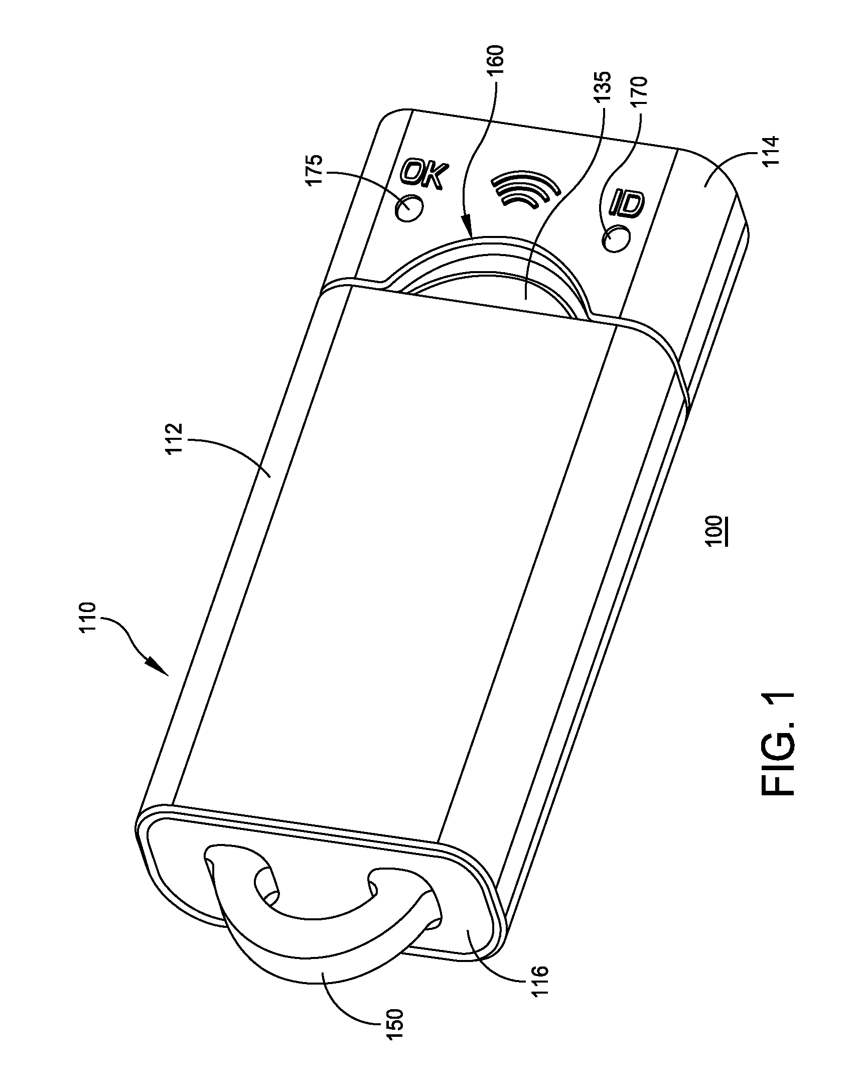 Key fob with protected biometric sensor