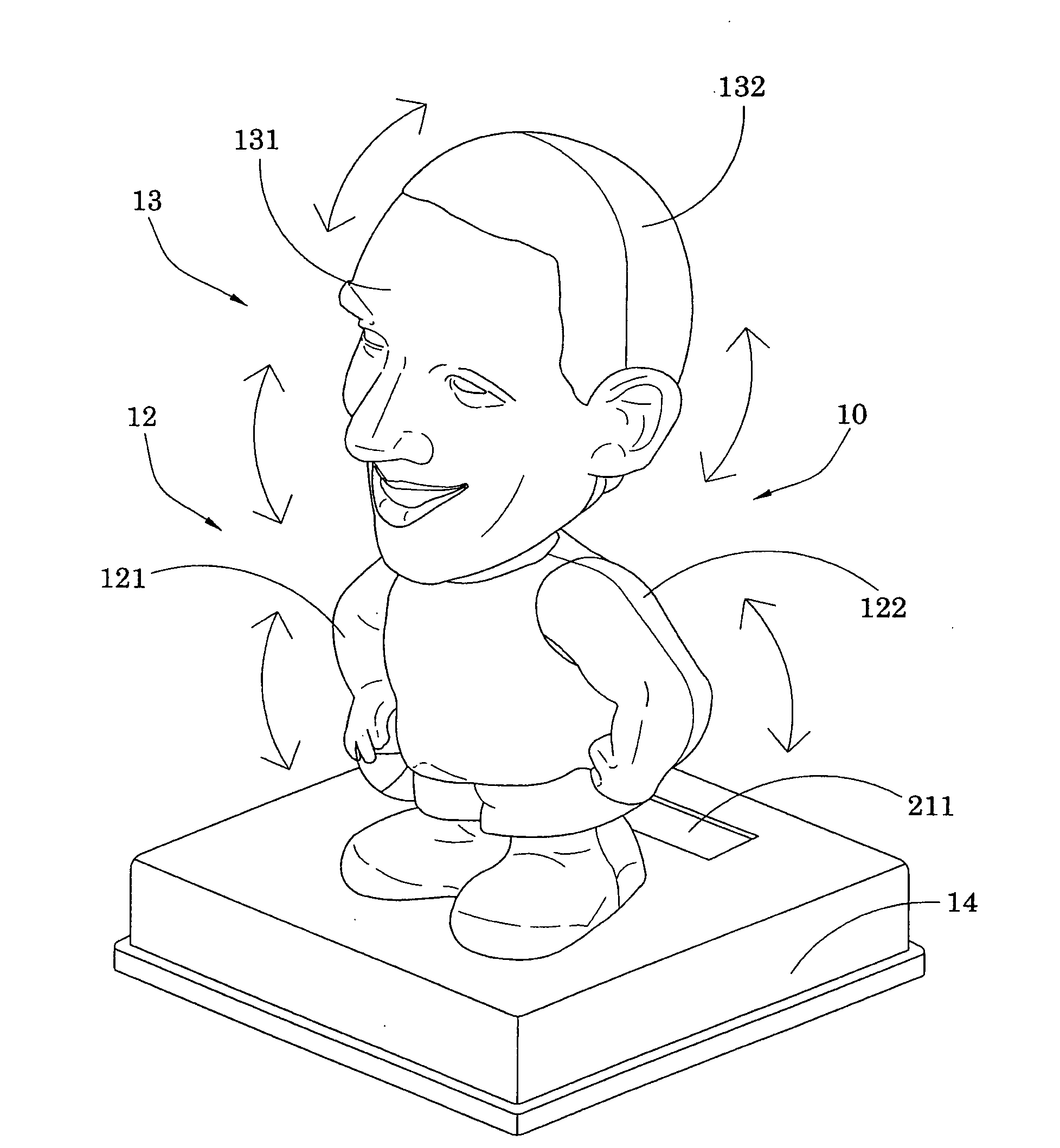 Portable power-free motion figure