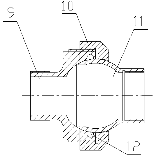 Water jet driving spray-head with elevation angle automatic-adjustment function