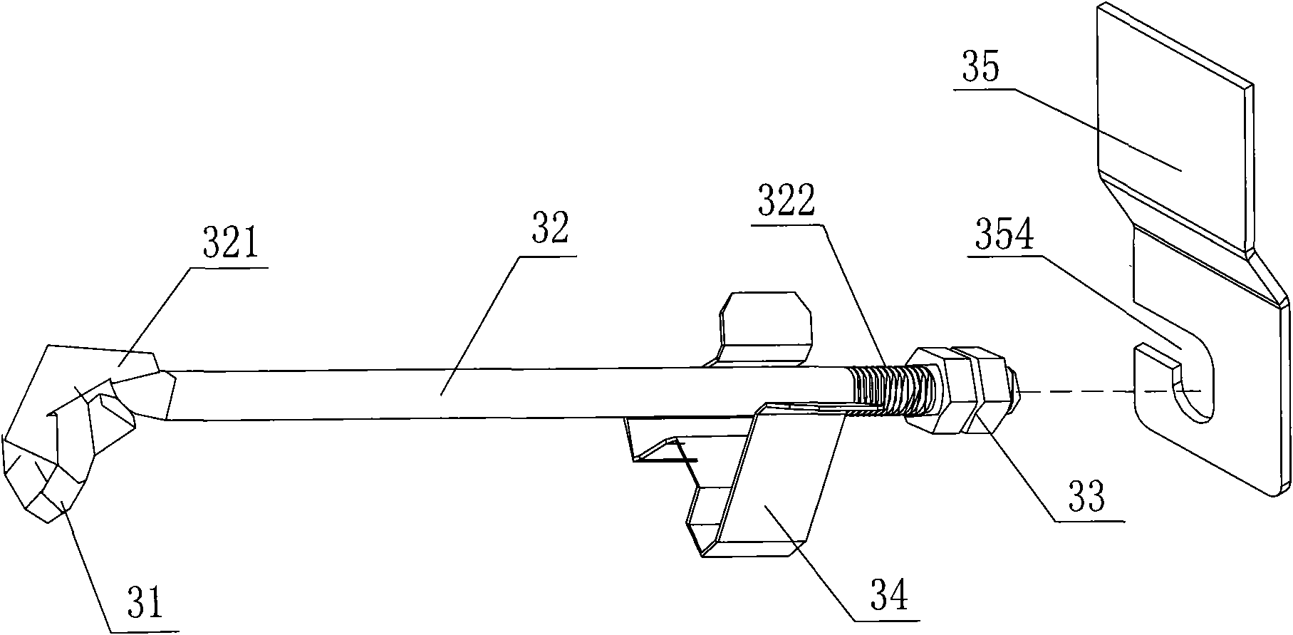 Door fixing device and container with same