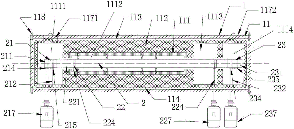 Continuous production and sintering device for self-supported ceramic thin film