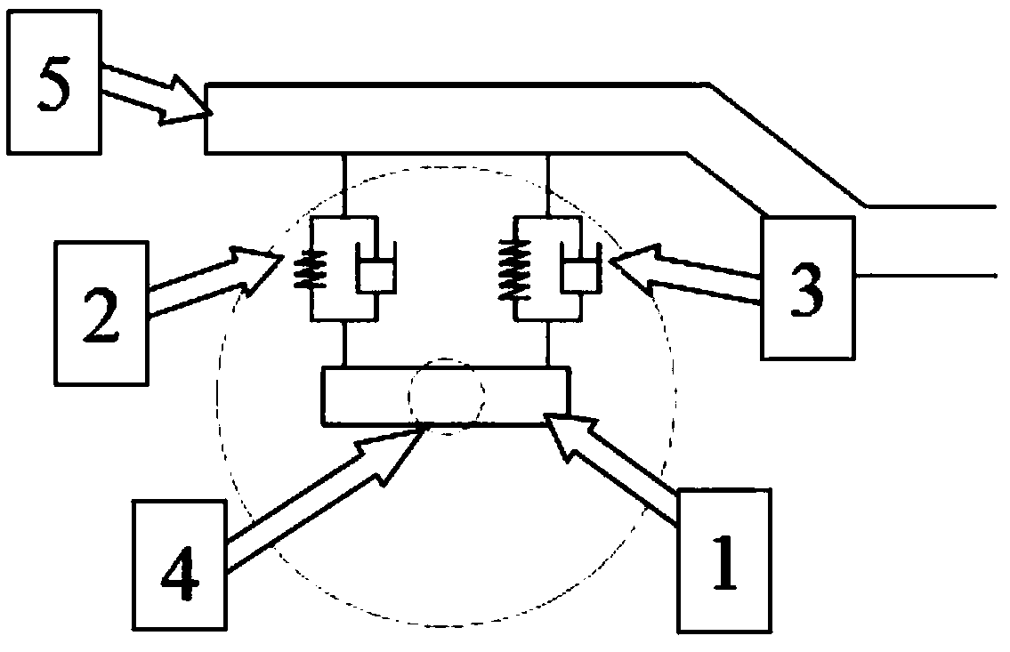 Railway vehicle primary suspension structure and bogie with the same