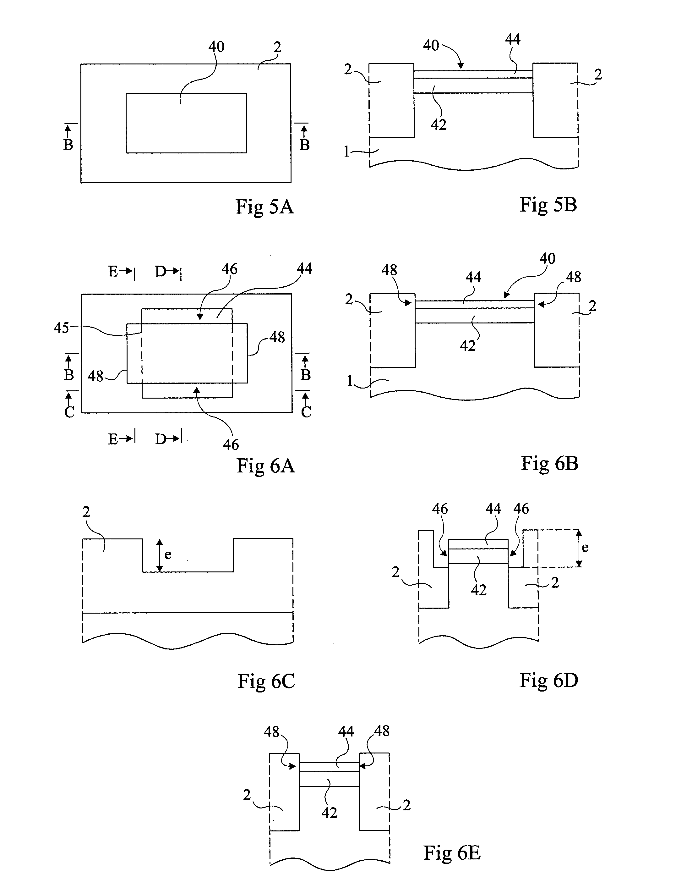 Method for manufacturing a suspended membrane and dual-gate mos transistor