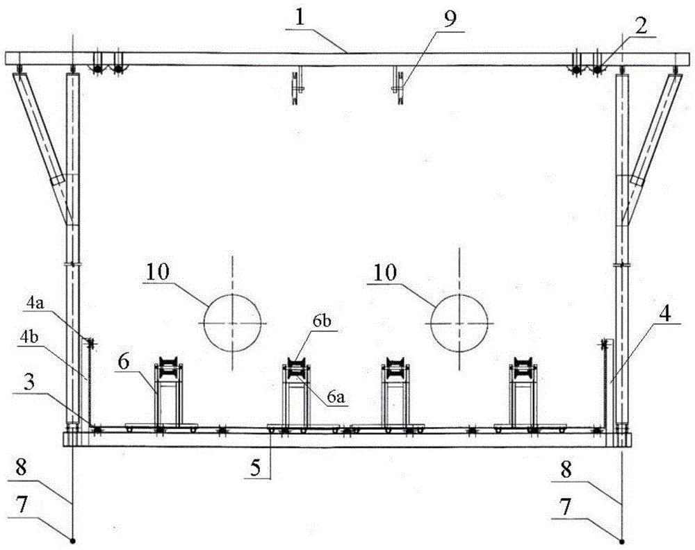 A wide catwalk for erecting double main cables