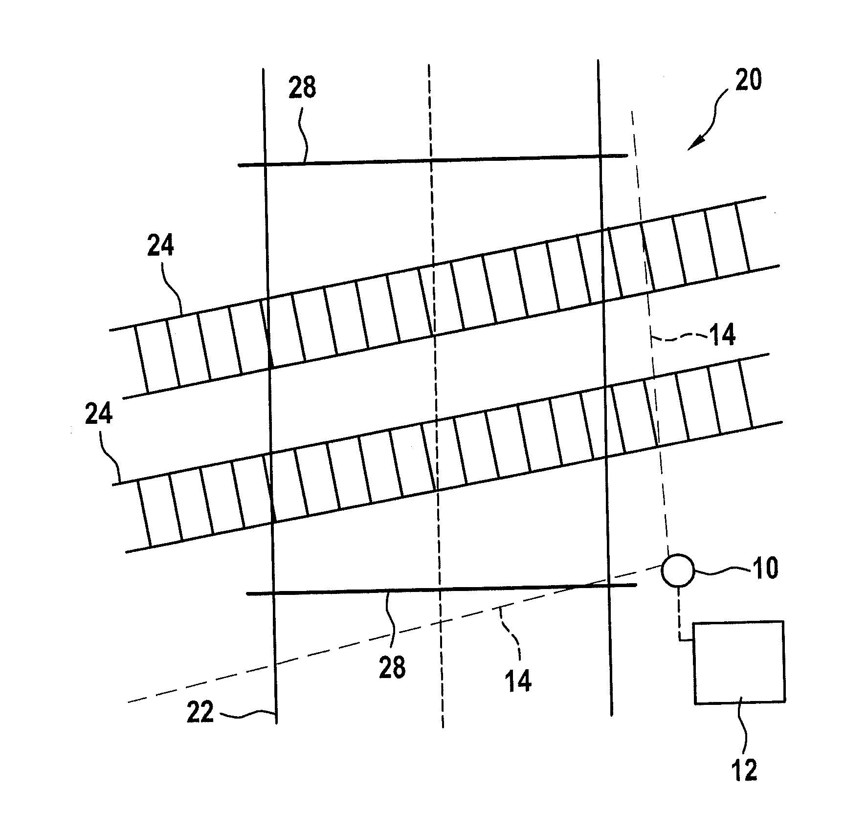 Danger zone monitoring at a grade crossing