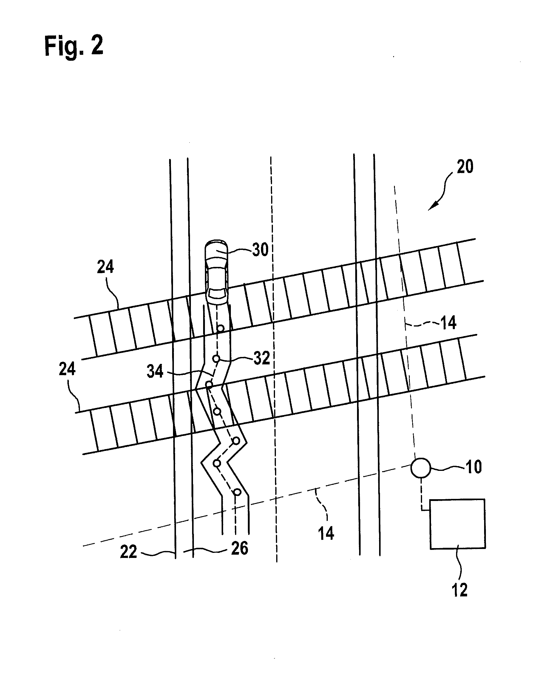 Danger zone monitoring at a grade crossing