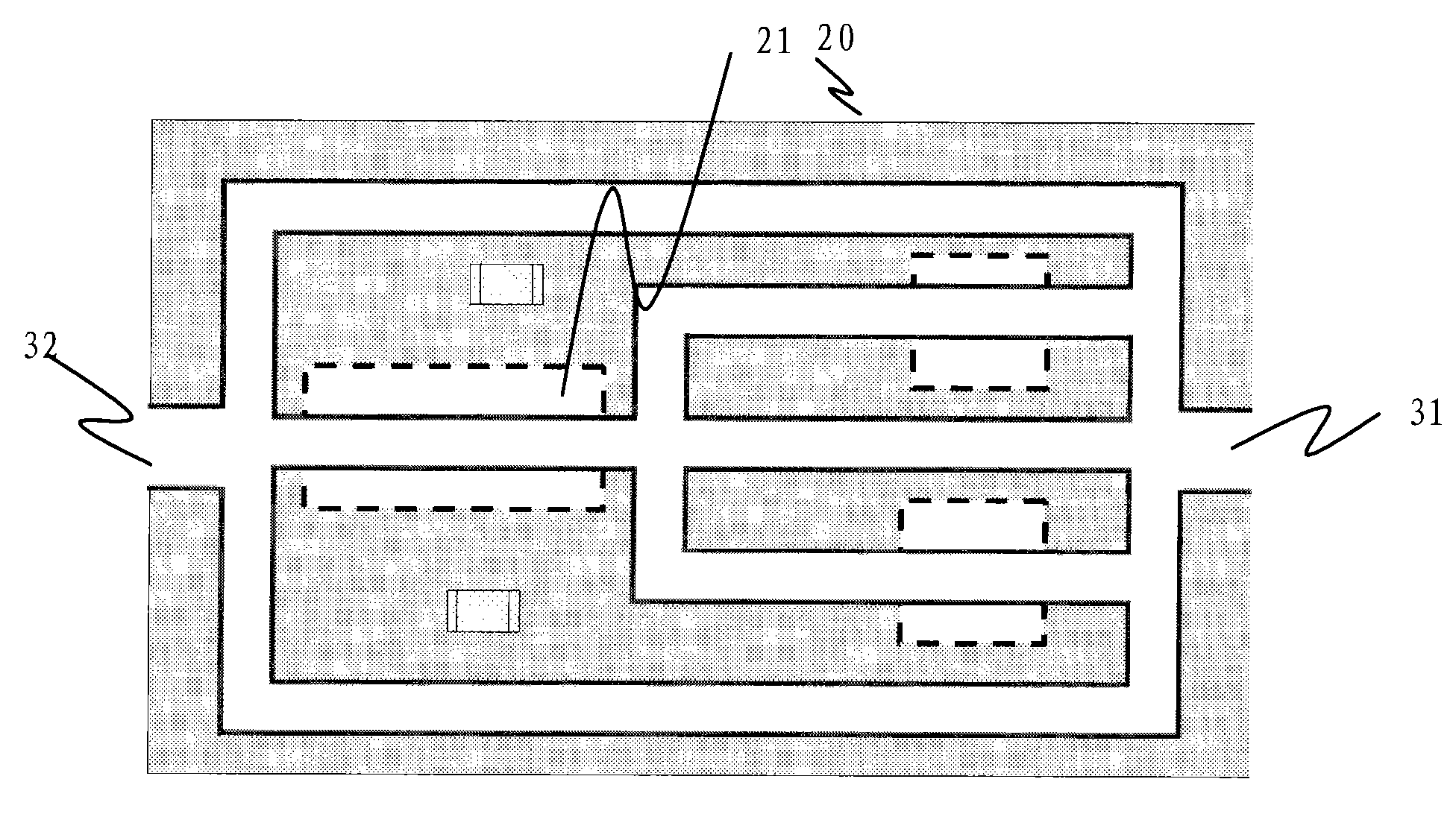 Embedded circuit board radiating device and processing method of element