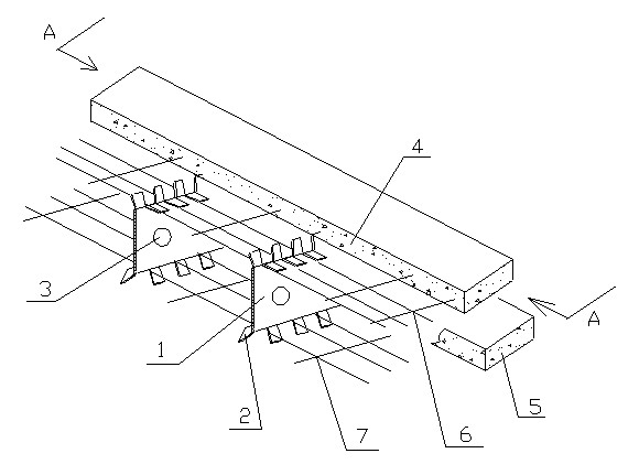 Steel reinforced concrete combined hollow floor and construction method thereof