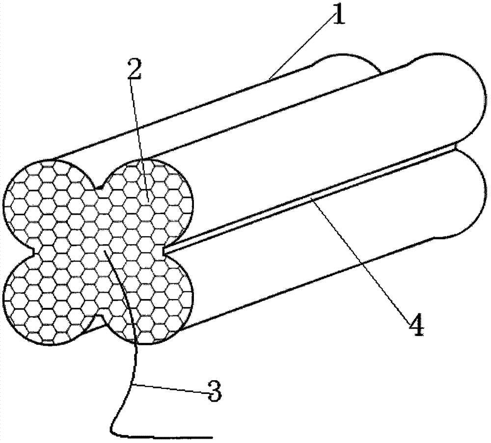 Multi-functional dressing for firearm perforating wound in limbs
