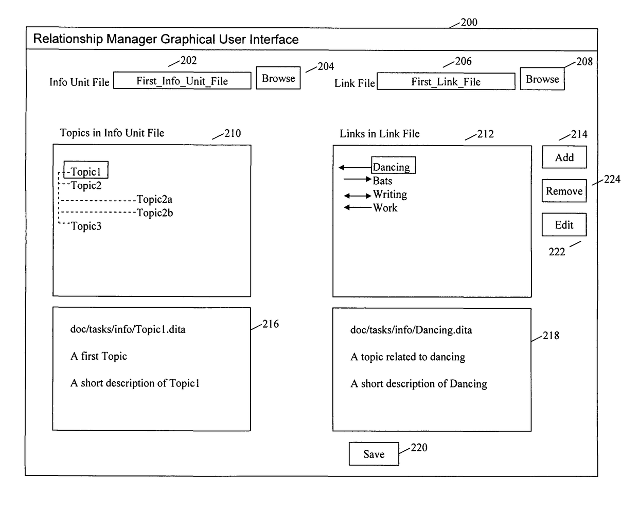 Automated relationship management for darwin information typing architecture
