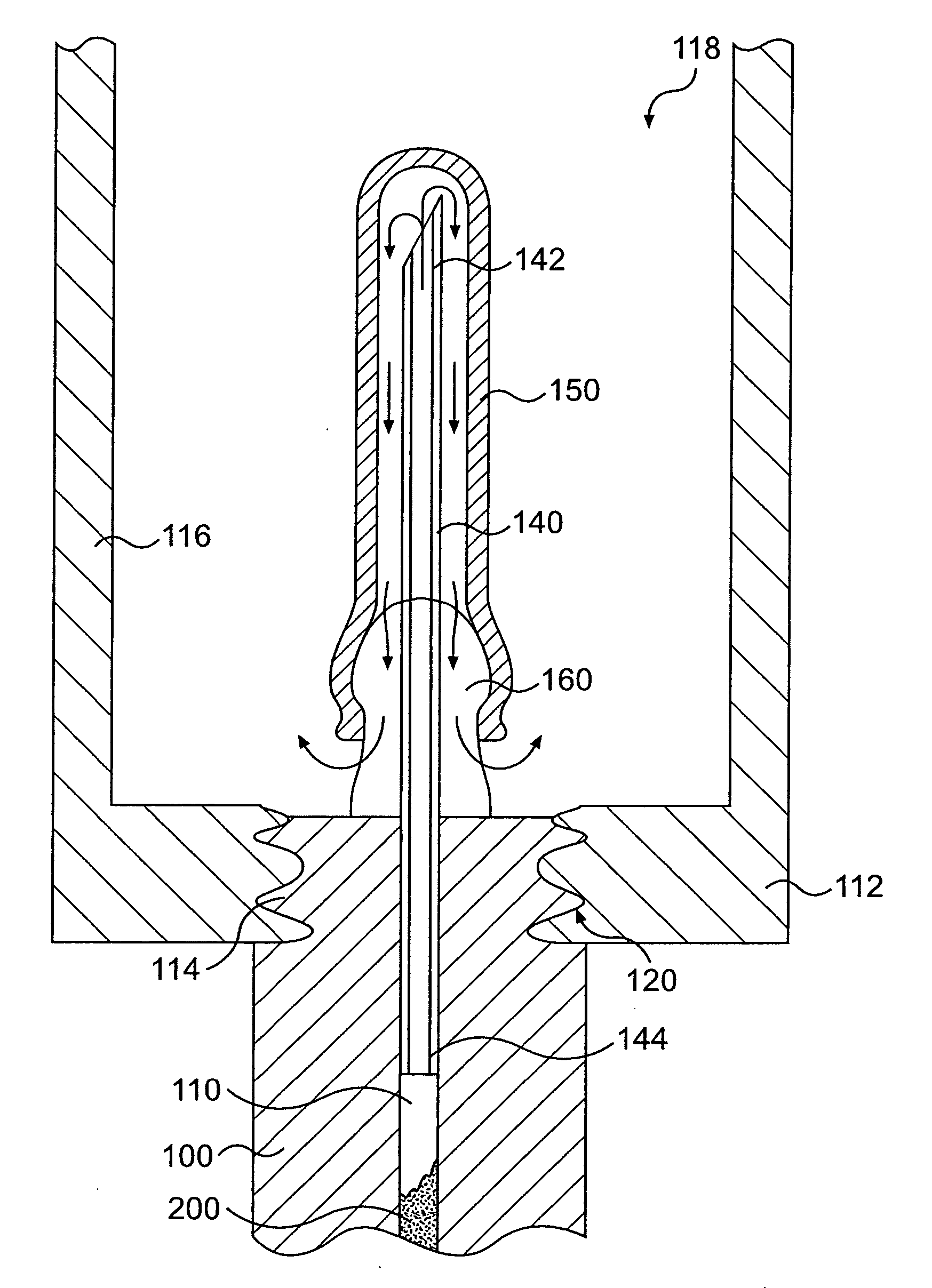 Blood drawing device with flash detction