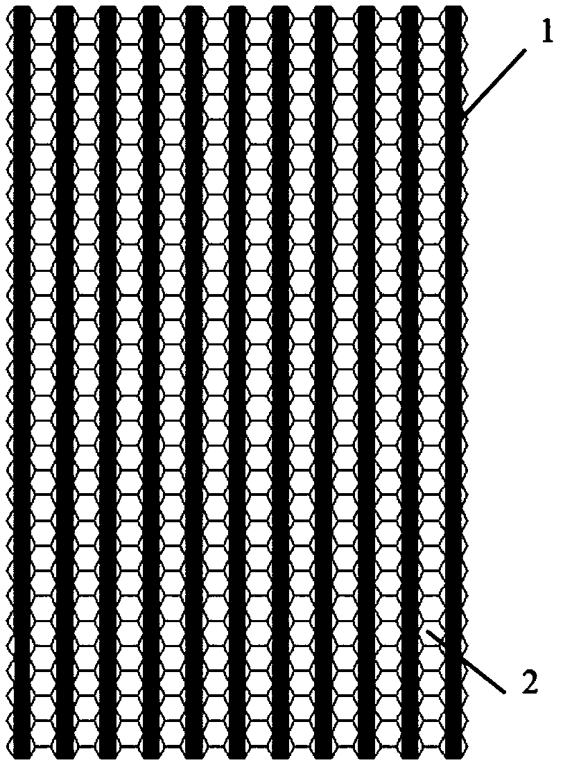 Fiber band toughened sandwich structure of honeycomb core body