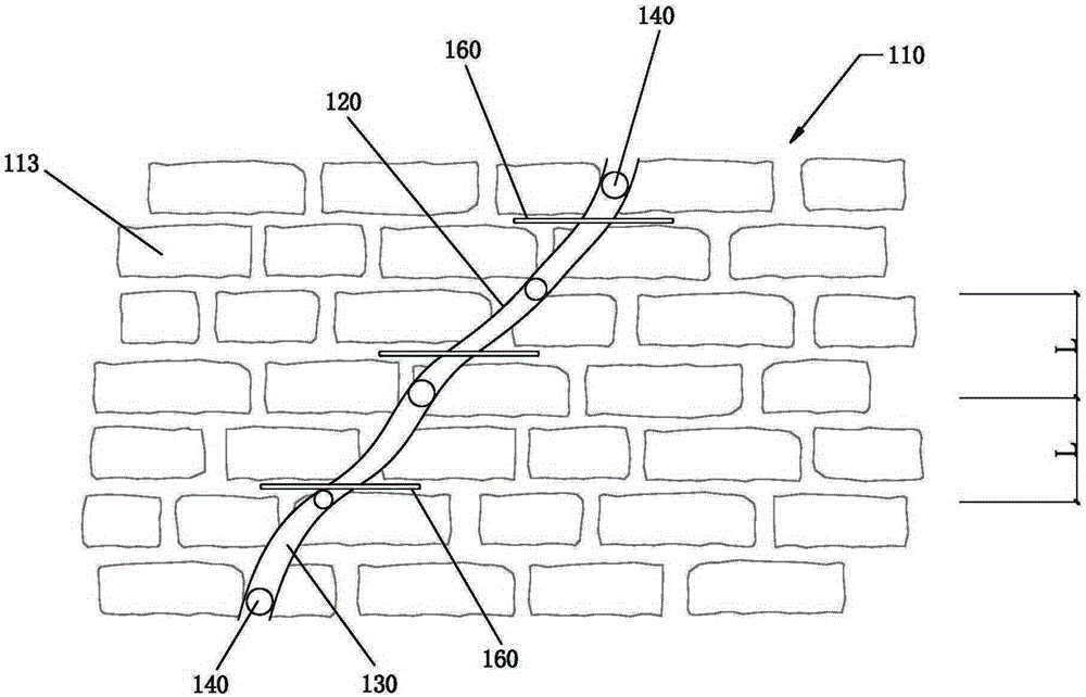 Method for repairing crack in historic building wall
