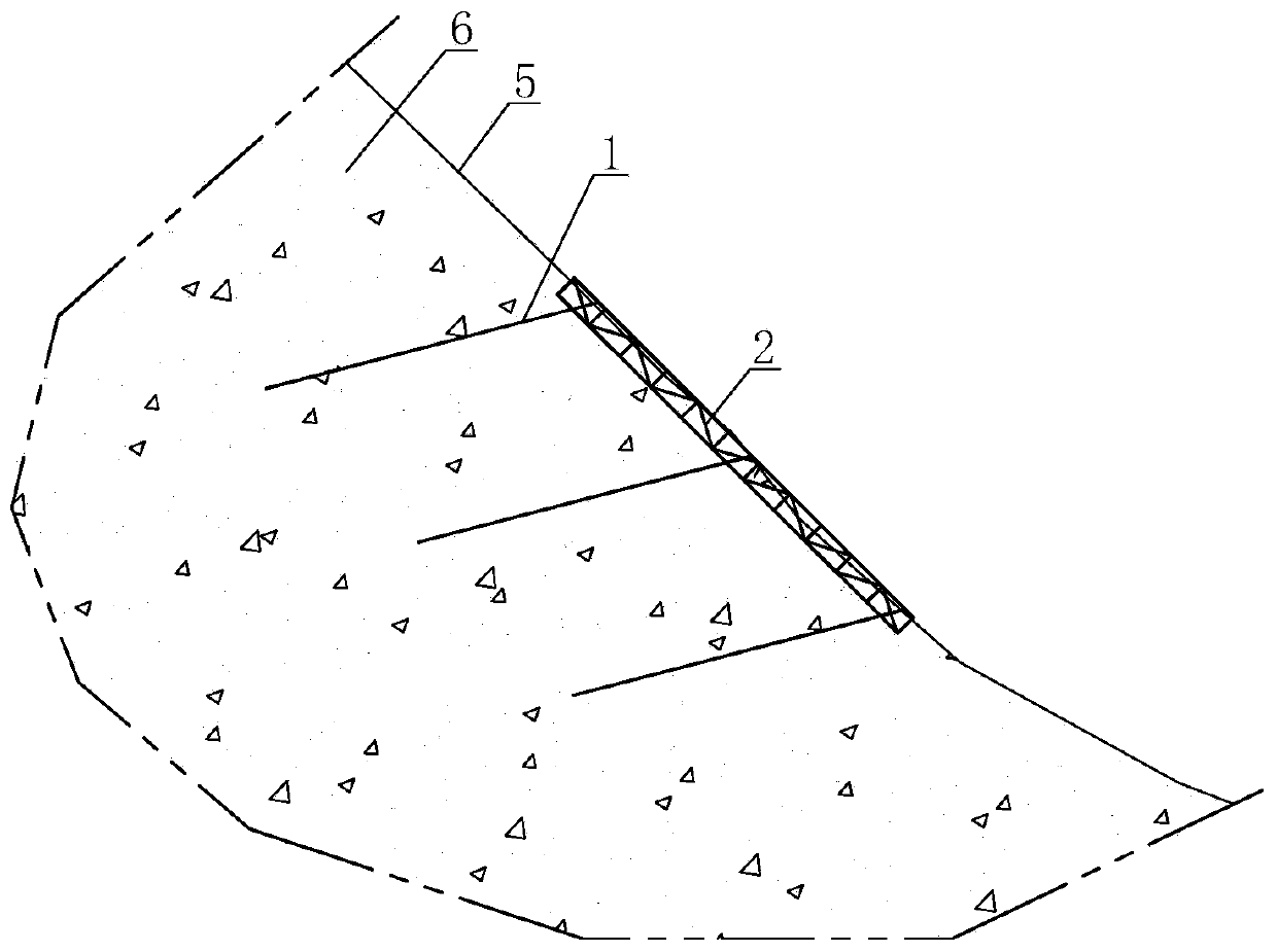 Protection structure for high and steep slope and construction method thereof