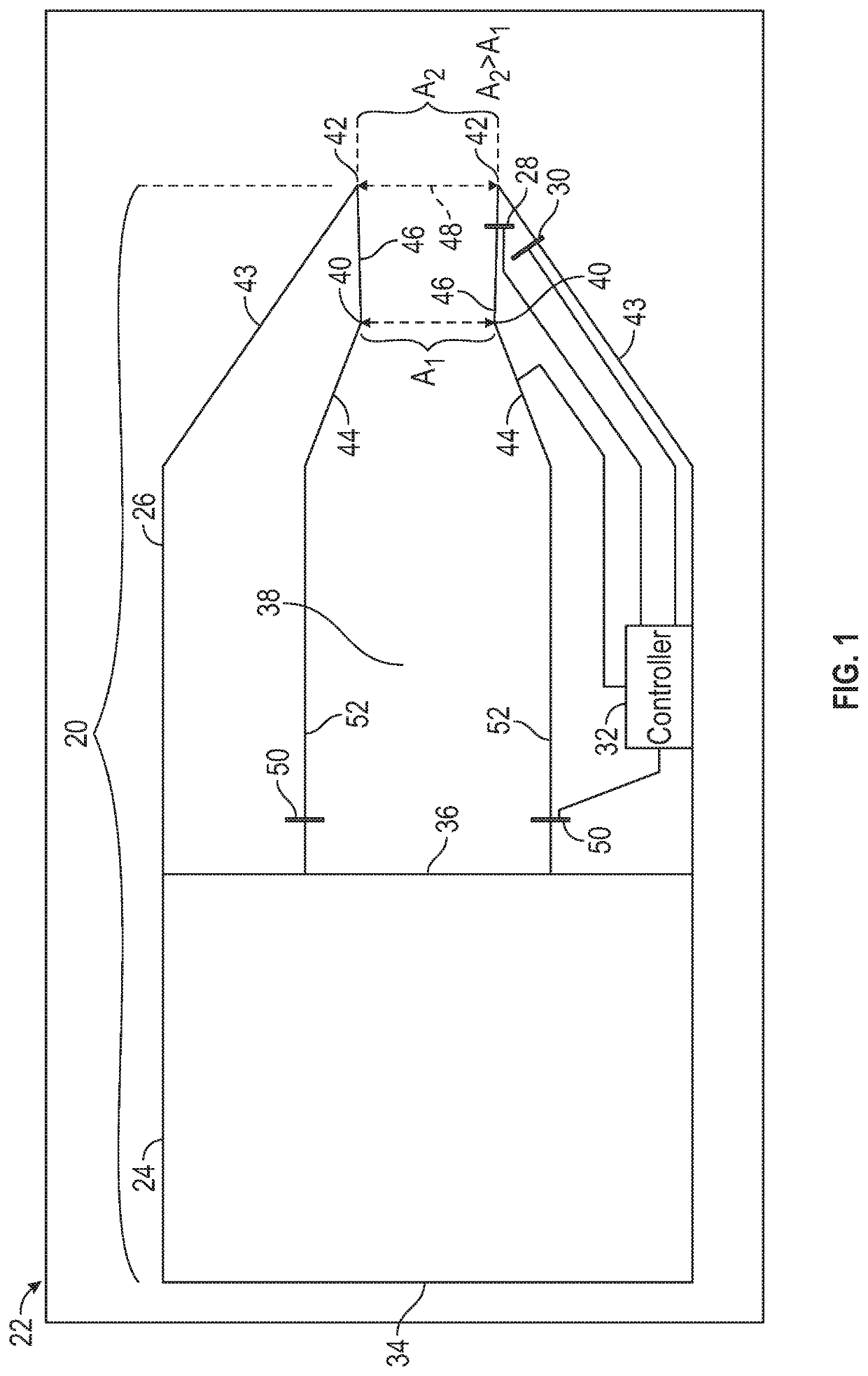 Propulsion system for an aircraft, a nozzle for use with the propulsion system, and a method of manufacturing a propulsion system for an aircraft