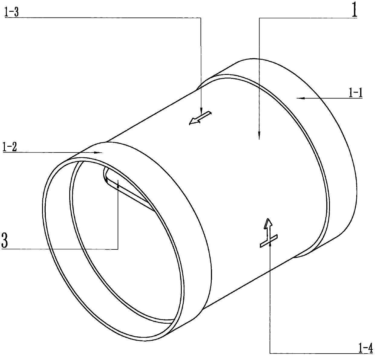 Horizontal one-way pipeline valve preventing returned water from flowing backwards