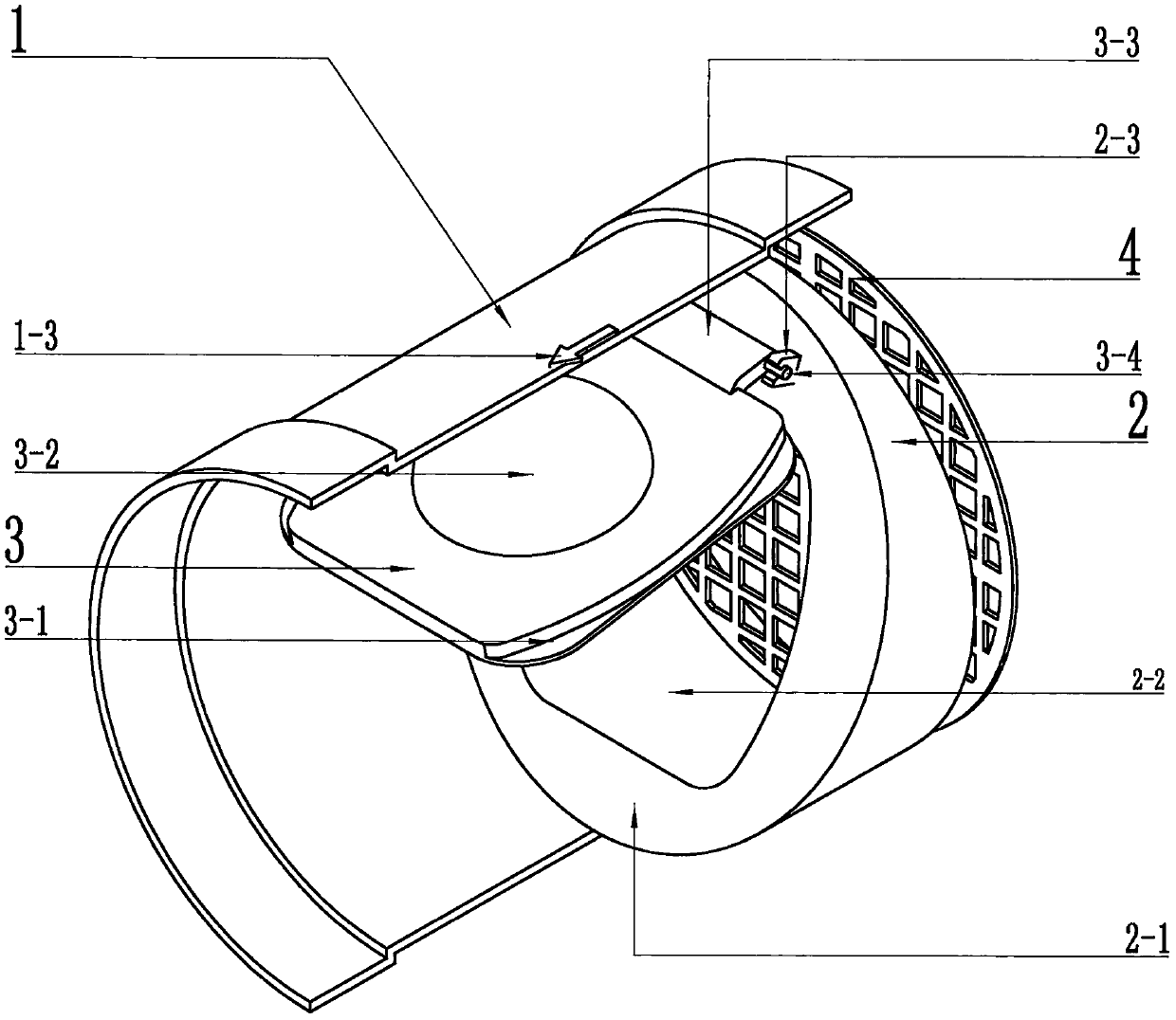 Horizontal one-way pipeline valve preventing returned water from flowing backwards