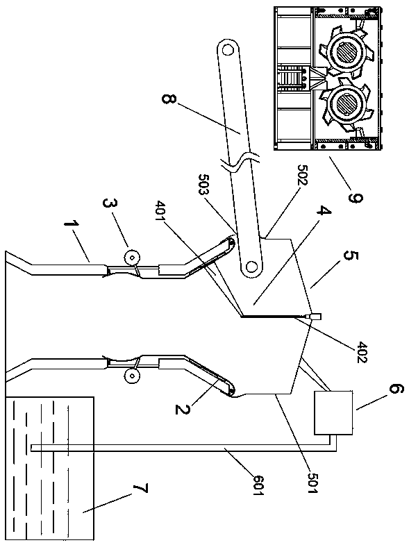 Upper and lower split anti-blocking type coal falling cylinder