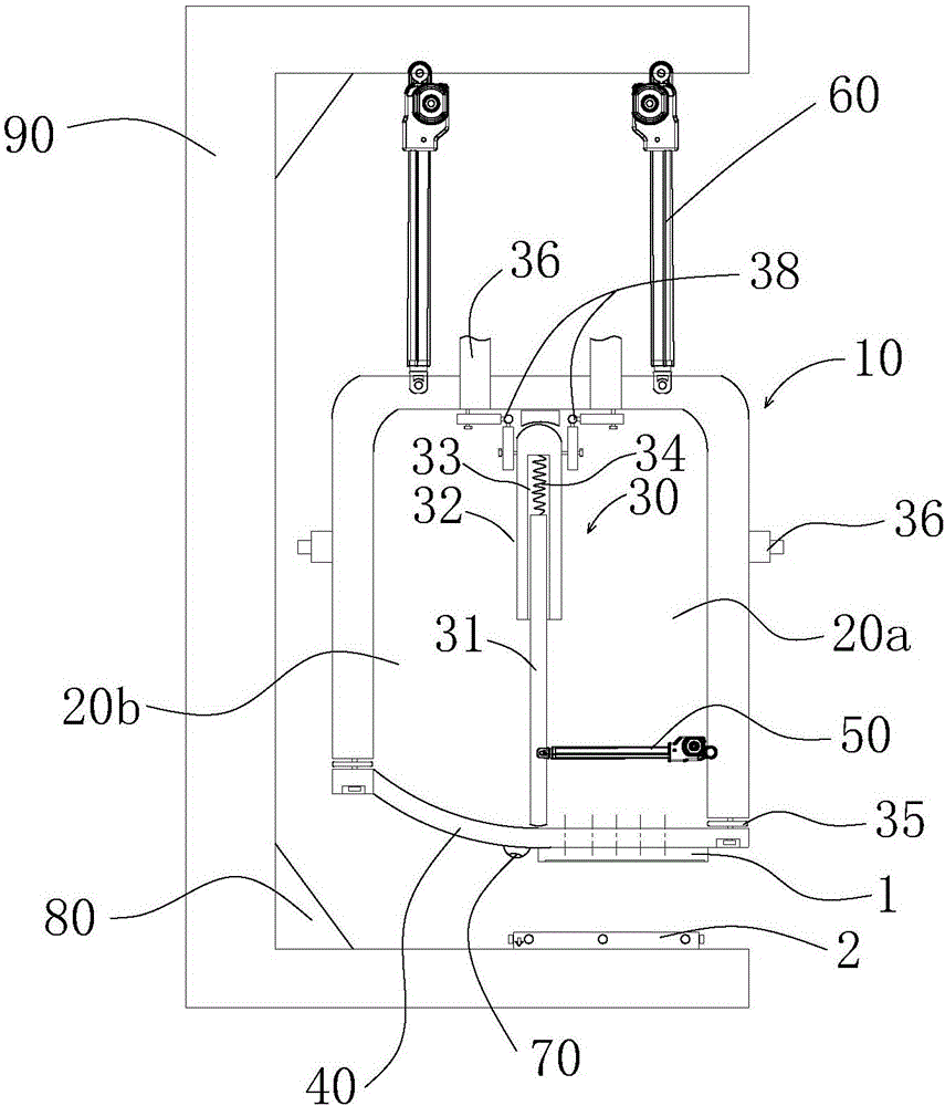 Working method of automatic film attaching device