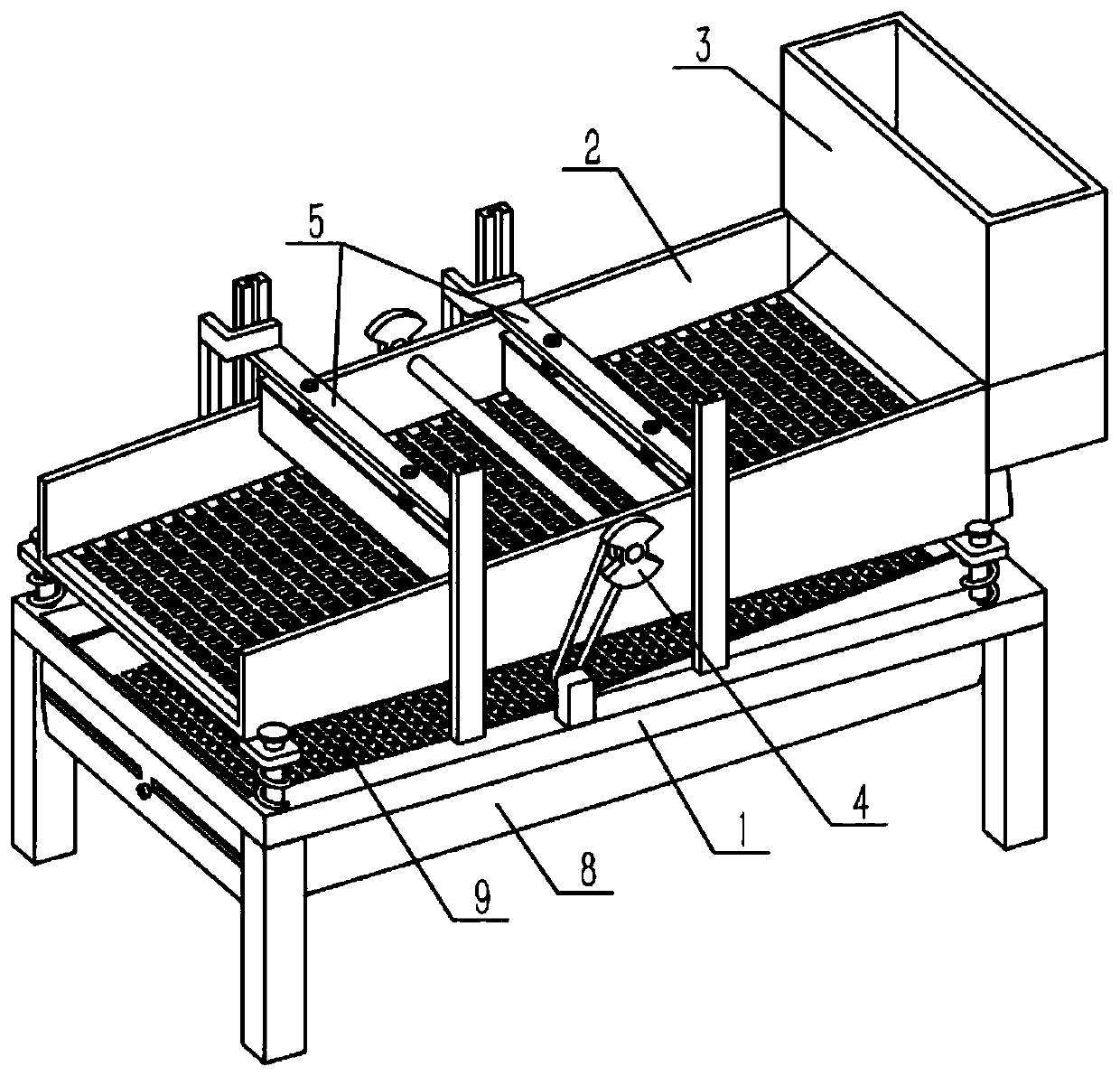 A sorting sand screening machine