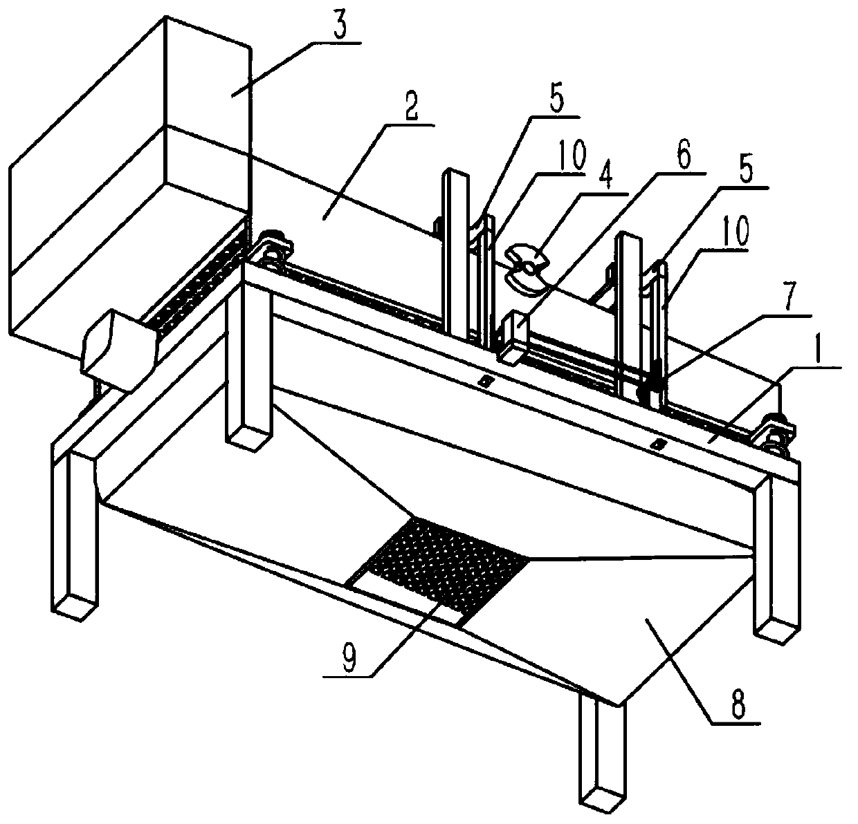 A sorting sand screening machine