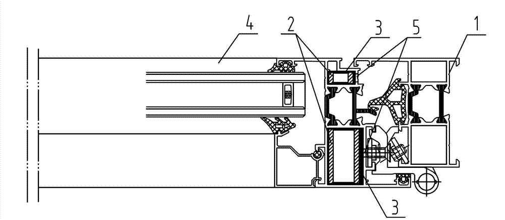 Gluing connection method for corner combination of broken bridge aluminum doors and windows