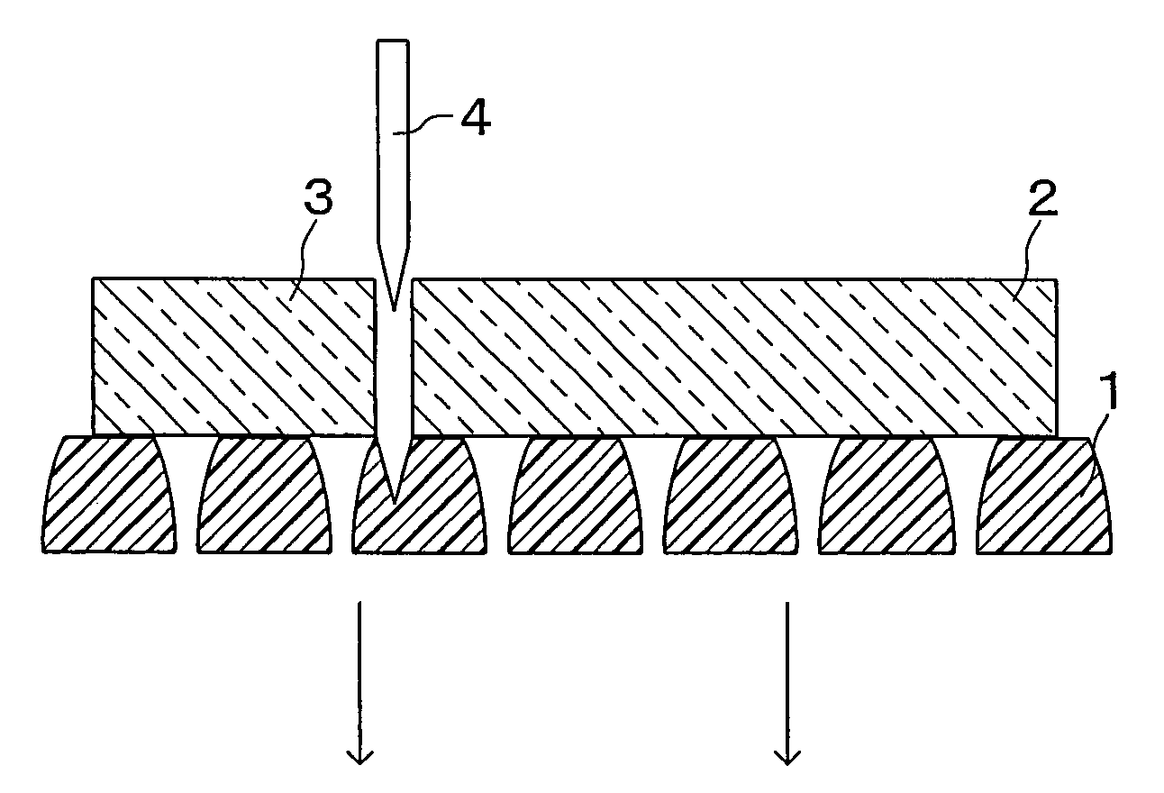 Method of manufacturing a polarizing plate, and a cutting mat used in the method